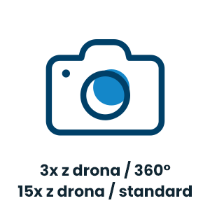 Zdjęcia z drona (3 sferyczne + 15 standard)